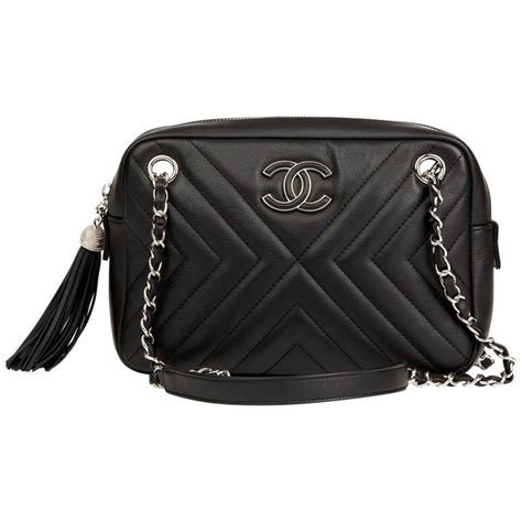 chanel chevron calfskin bag|small black quilted Chanel bag.